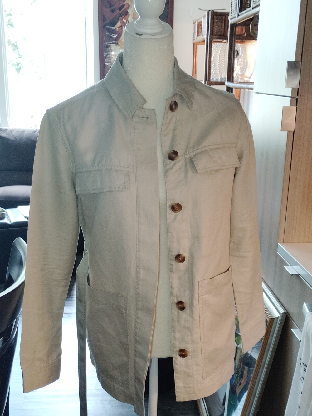 Barbour Light Beige Military Field Jacket